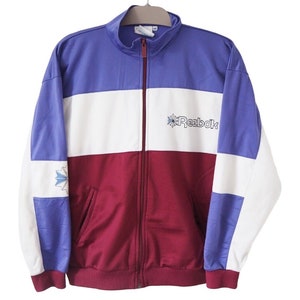Vintage REEBOK Classic Track Jacket Full Zip Size S 90s logo sport windbreaker