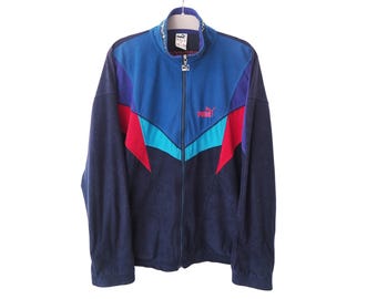レア！ビンテージ PUMA トラックジャケットLサイズ ヴィンテージ PUMA メンズ トラックジャケット サイズ L/XL 本物