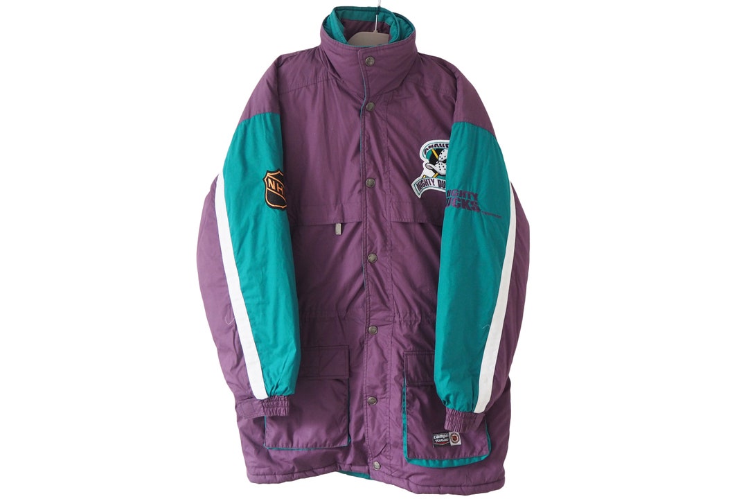 Vintage Anaheim Mighty Ducks Jacket Campri Line Size L 90s