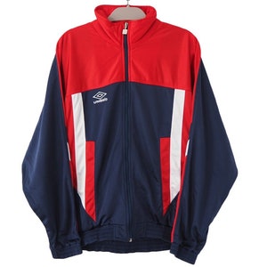 【00's umbro track jacket L size】 Vintage Y2K UMBRO Sport Jacket Mens Red Colour | Men's 00s