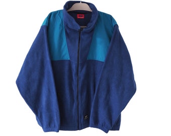Vintage HELLY HANSEN Fleece Full Zip Sweater Men's Size M Navy
