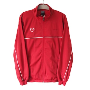 Vintage NIKE Rolls-Royce Track Jacket Full Zip Light Wear Size L 90 red T90