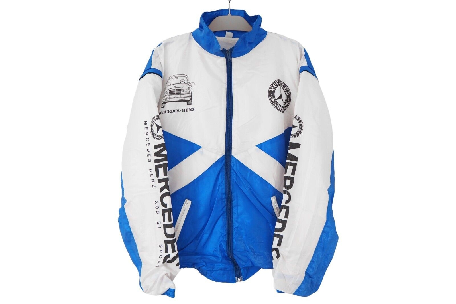 Vintage MERCEDES-BENZ 300 SL Sport Jacket Full Zip Size L Racing