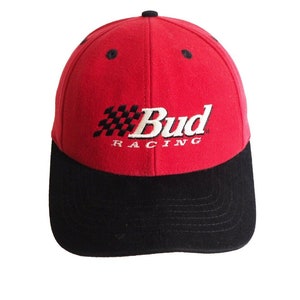 Vintage BUD Racing Cap big logo NASCAR 90's collection USA race baseball hat