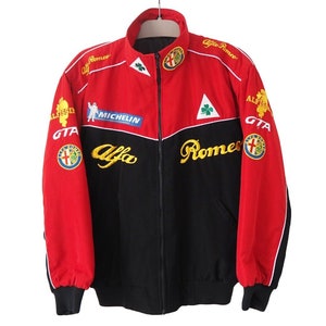 Vintage ALFA ROMEO Racing Team Jacket Full Zip Size S Red Vintage ALFA ROMEO Racing Team Jacket Full Zip Size S Red