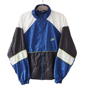 ヴィンテージ NIKE トラックジャケット フルジップ サイズ L 90年代 スポーツウェア ウィンドブレーカー ブルー Just Do It
