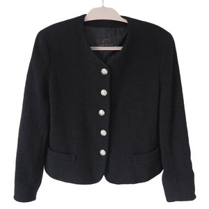 Vintage BOGNER-blazer jaren 90 dames maat 38 zwart made in Germany zwart