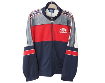 Vintage Hummel Size M Shiny Nylon Jacket Soft Blue Training