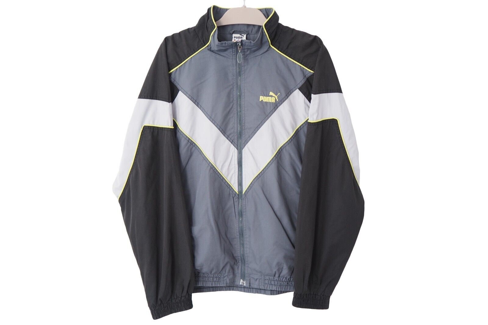 Vintage PUMA Track Jacket Full Zip Size L Gray 90s Sport