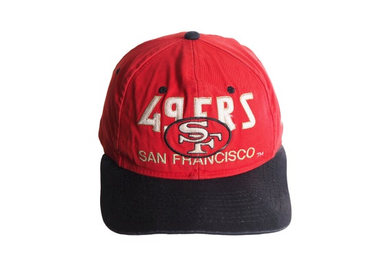 Vintage 49ERS San Francisco Cap 90s NFL Sport Hat Red Black