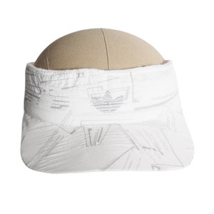 Vintage Adidas Sun Visor Cap white 90s tennis sport style hat abstract pattern