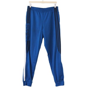 Vintage ADIDAS Track Pants Size S blue 90s retro sport training trousers
