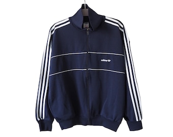 Vintage ADIDAS ORIGINALS Track Jacket Authentic Blue White Strips