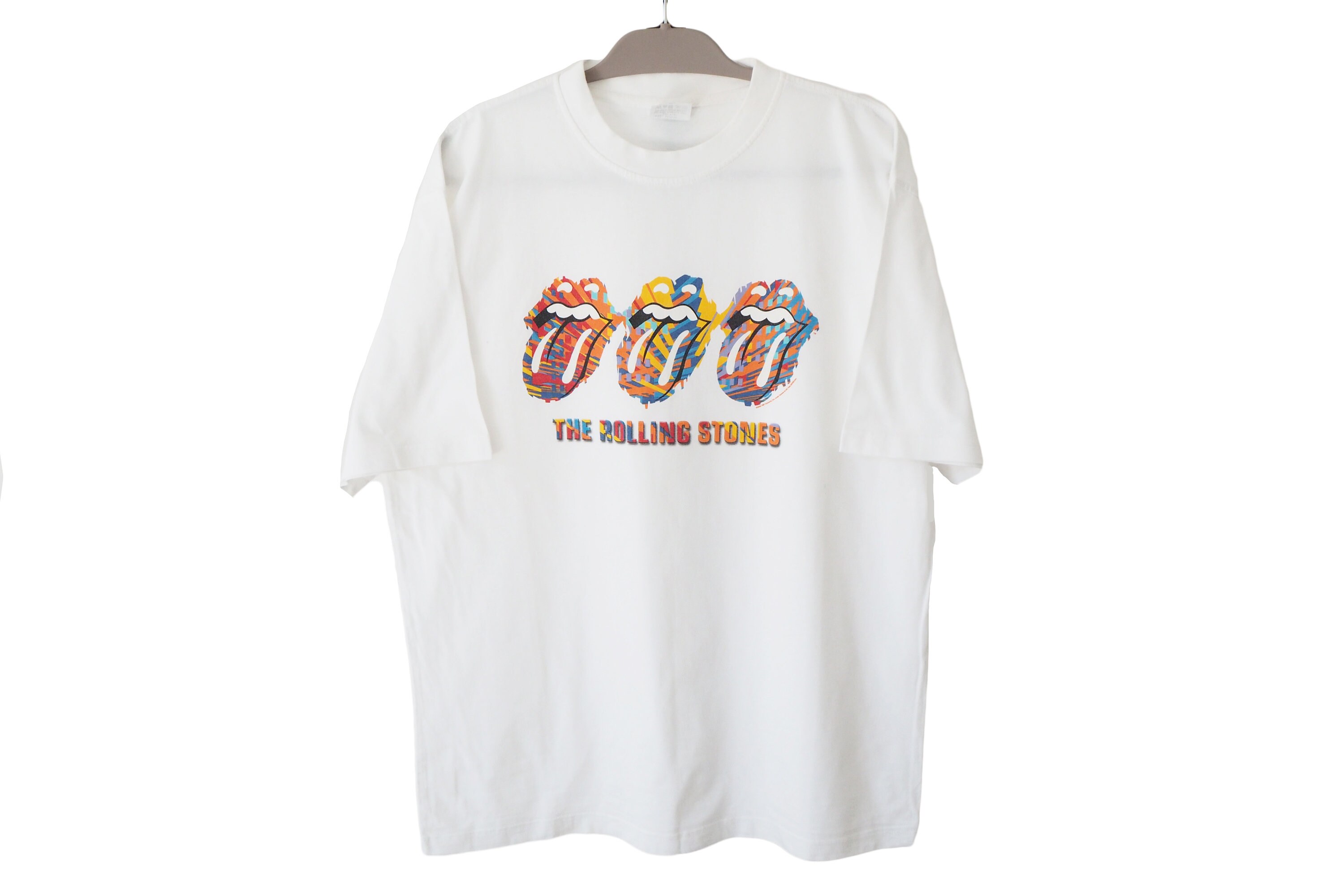 Vintage THE ROLLING STONES 2002 World Tourt-shirt Big Logo Rock 