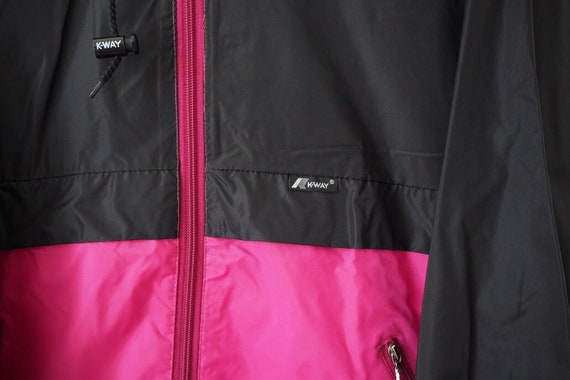 Vintage K-WAY Jacket Full Zip Raincoat Size M ove… - image 3