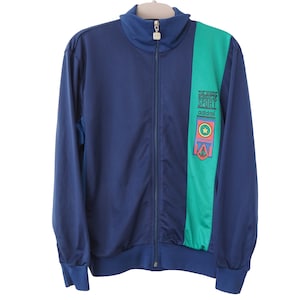 ヴィンテージ ADIDAS トラックジャケット サイズM ネイビーブルー 90年代 スポーツ 香港製