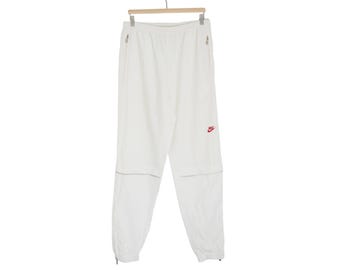 Vintage ADIDAS Track Pants Size M White Men's Authentic Sport