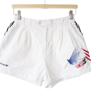 Vintage ADIDAS Stefan Edberg Tennis Shorts white classic 90s 80s retro sport style Size S/M ATP