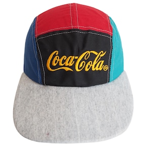 Vintage Coca Cola Cap großes Logo 90er Jahre Hut multicolor Immer USA Drink