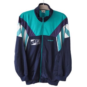 Vintage ADIDAS Track Jacket Full Zip Size XL blue 90s sport windbreaker