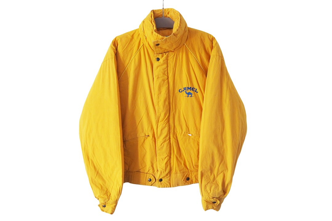 Vintage CAMEL Racing F1 Team Jacket Size L 90s Auto Sport Yellow ...