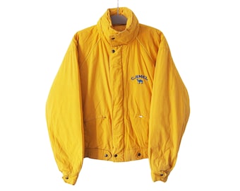 Vintage CAMEL Racing F1 Team Jacket Size L 90s auto sport yellow Formula 1