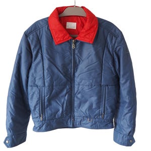 Vintage BOGNER Ski Jacket Size women&#39;s M blue winter 80s retro sport luxury style