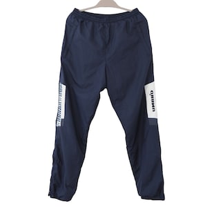 Vintage UMBRO Track Pants Size L navy blue 90s retro sport training trousers