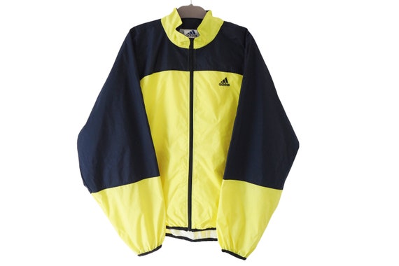 Vintage ADIDAS Track Jacket Full Zip Size XXL Yellow 90s