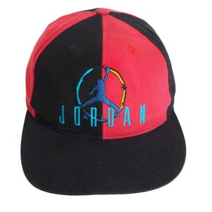 Vintage NIKE AIR JORDAN Cap 90s style red big logo hat