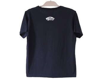 トップス 90s vans shirt usa old skate noroll VINTAGE 90s VANS OFF THE WALL SKATEBOARD SURF SKATE ALL OVER