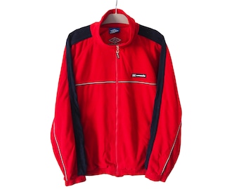 Vintage Y2K UMBRO Sport Jacket Mens Red Colour | Men's 00s 2000s