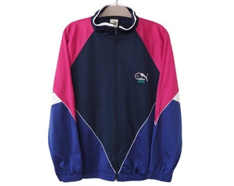 ヴィンテージ PUMA トラックジャケット サイズL メンズ 本物 ネイビー