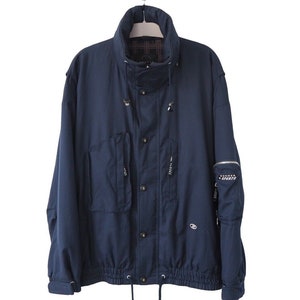 Vintage BOGNER Jacket Full Zip Ski Style Size XL 90s navy blue retro wear