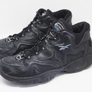Vintage REEBOK Sneakers retro 90s rare sport trainers shoes black women&#39;s US 8.5