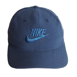 Vintage NIKE Cap blue 90s style big logo hat