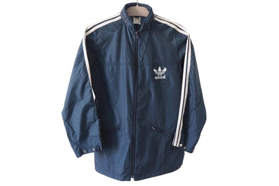 【海外限定】 Full Jacket ADIDAS Vintage Zip 80s S Size Women's Sport Blue ジャケット・アウター