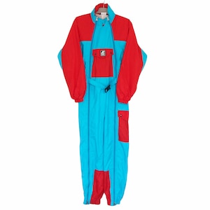 Vintage K-WAY 2000 International Ski Suit 90s retro Thin Cover Jumpsuit Size S/M