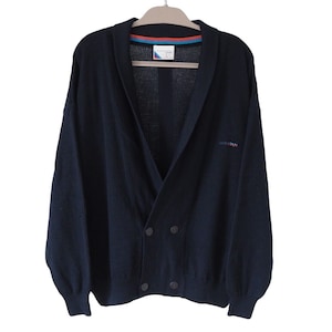 Vintage A.P.C. Cardigan Heavy Sweater Black Authentic Jumper Size 