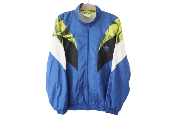 Vintage ADIDAS Track Jacket Full Zip Size L Blue 90s Sport