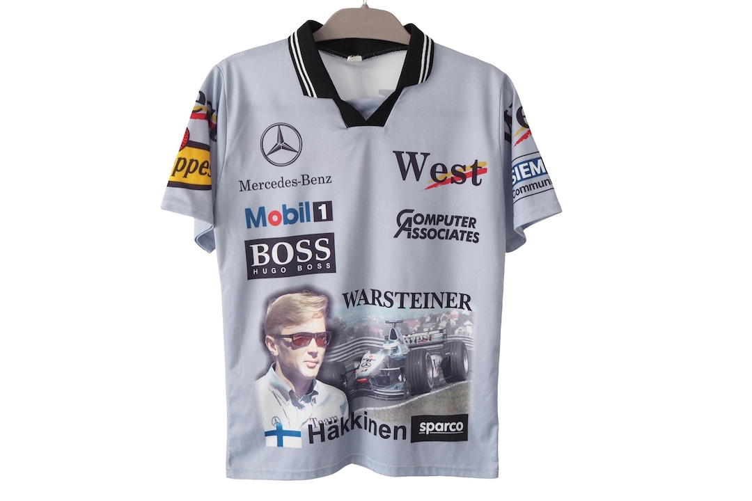 T-shirt Vintage West McLaren Mercedes F1 - Mika Hakkinen - Taille M Neuf Avec Étiquettes