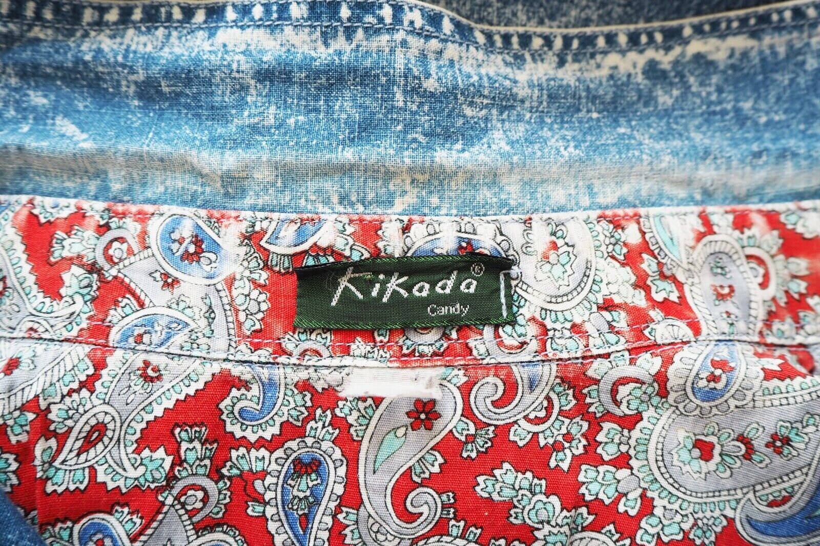 Vintage KIKADA Shirt Size Men's XL Denim Blue 90s Button up