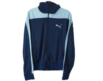 Vintage PUMA RARE ATP型Track jacket Vintage PUMA Men's Track Jacket Size M/L Authentic Blue Rare