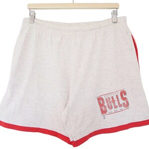 Vintage CHICAGO BULLS Shorts Size L/XL graue Baumwolle Basketball 90s Retro Sport