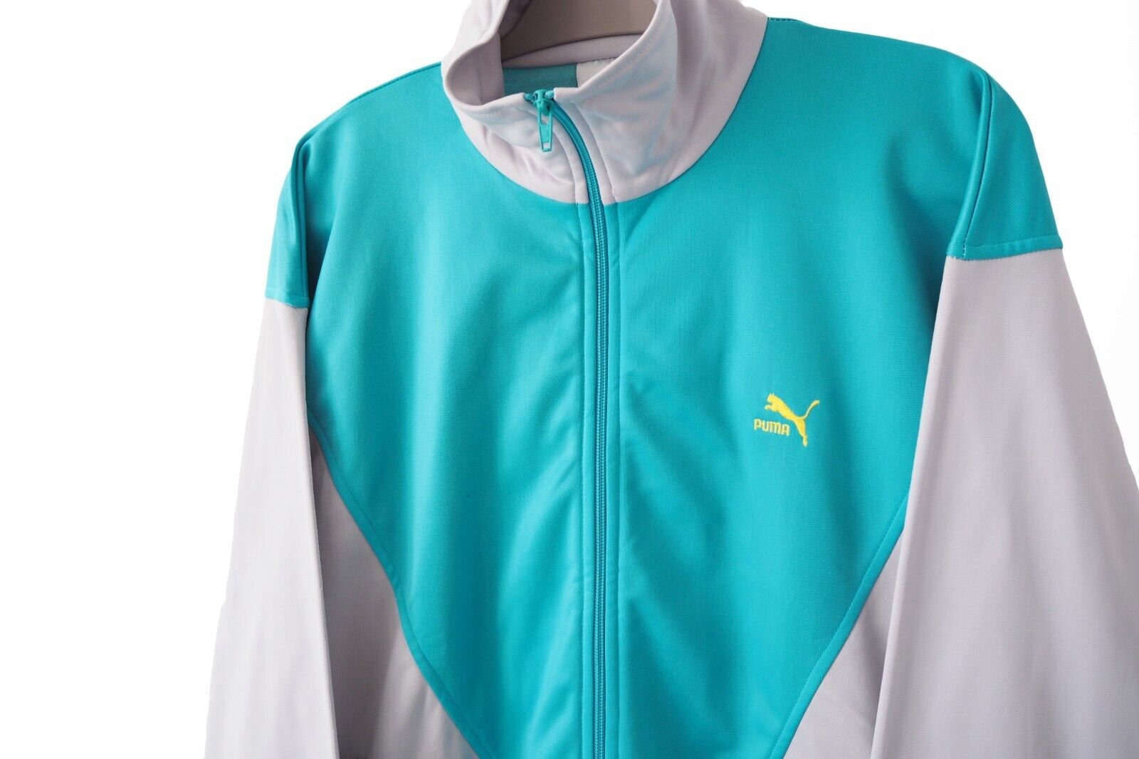 Vintage PUMA Track Jacket Full Zip Size L Blue/gray 90s