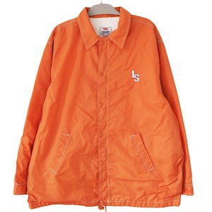 Vintage LEVI&#39;S Choach Jacket light wear Size XL bright orange 90s windbreaker