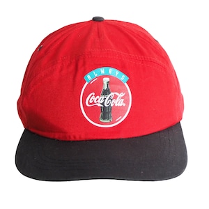 Vintage Coca Cola Cap großes Logo 90er Jahre rot Immer USA Drink 5 Panel hat