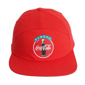 Vintage Coca Cola Cap großes Logo 90er Jahre Hut rot Immer USA Drink