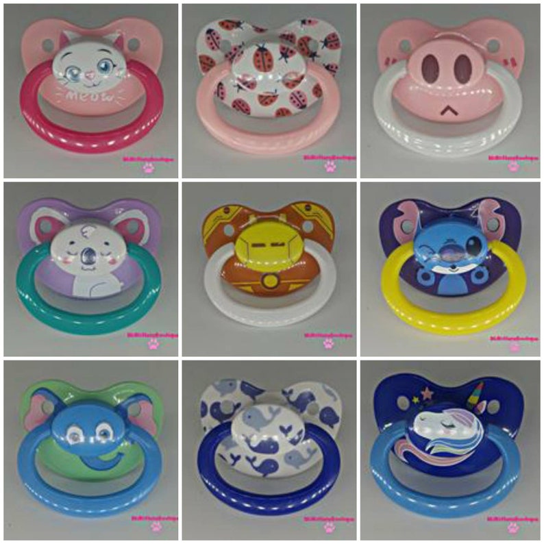 Pattern Print Adult Pacifiers ABDL / DDLG 