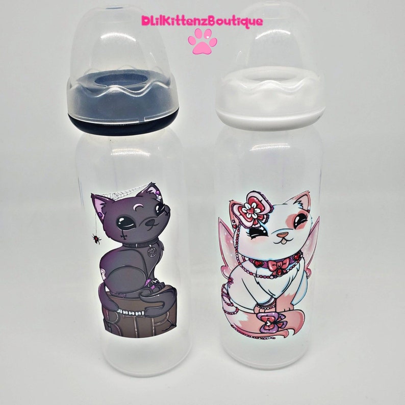 Twin Kitty Adult Baby Bottle Set ABDL / DDLG 